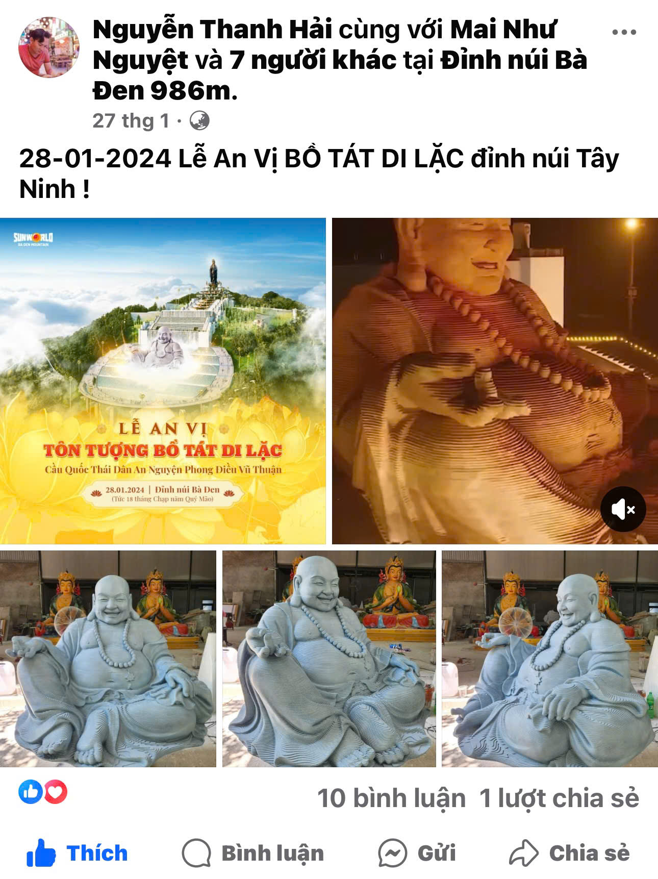 Bố tát Di Lạc - Núi Tây Ninh